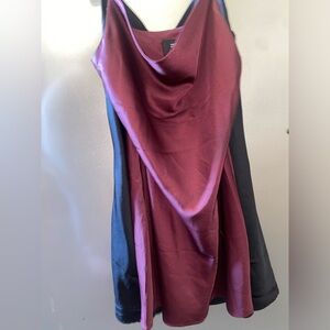 Maroon rhinestone dress